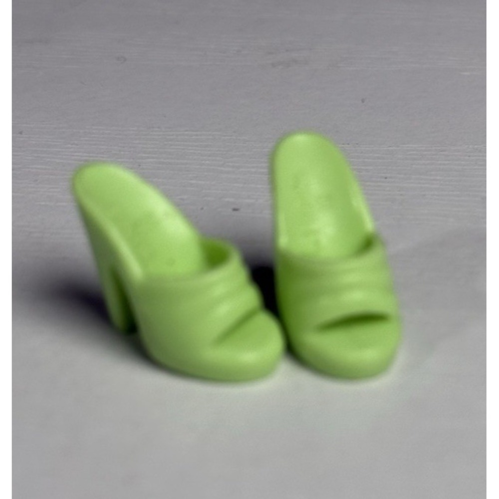 Barbie's Pastel Green Open Toe Heels Shoes Mules 2000's